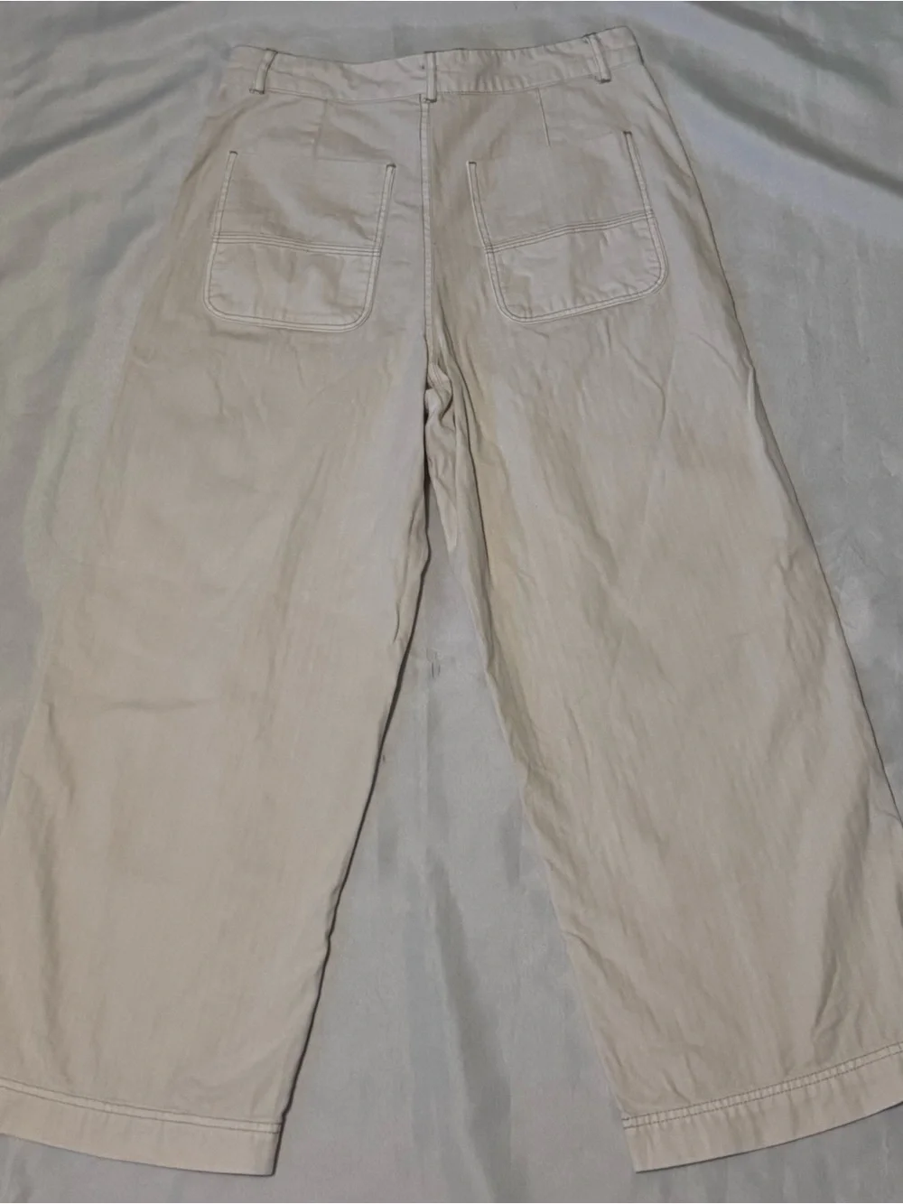 Free People Sunday Skies Herringbone Wide Leg Ankle Length Pants Size 8
